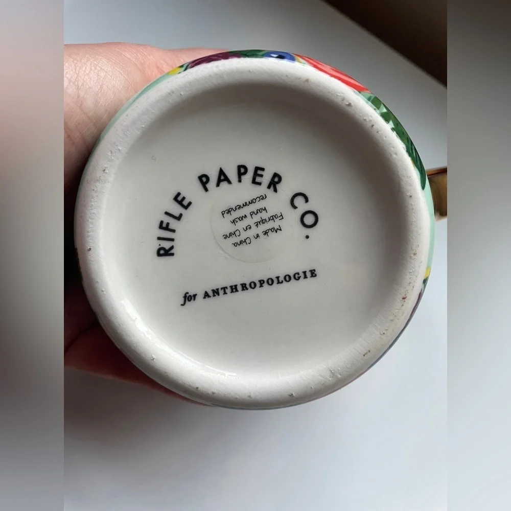 Rifle Paper Co. for Anthropologie Garden Party Monogram Mug Letter “C” - Picture 3 of 6